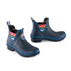 Pendleton Blue & Red Stripes Heritage Crater Lake Chelsea Rain Boots Size 6 READ